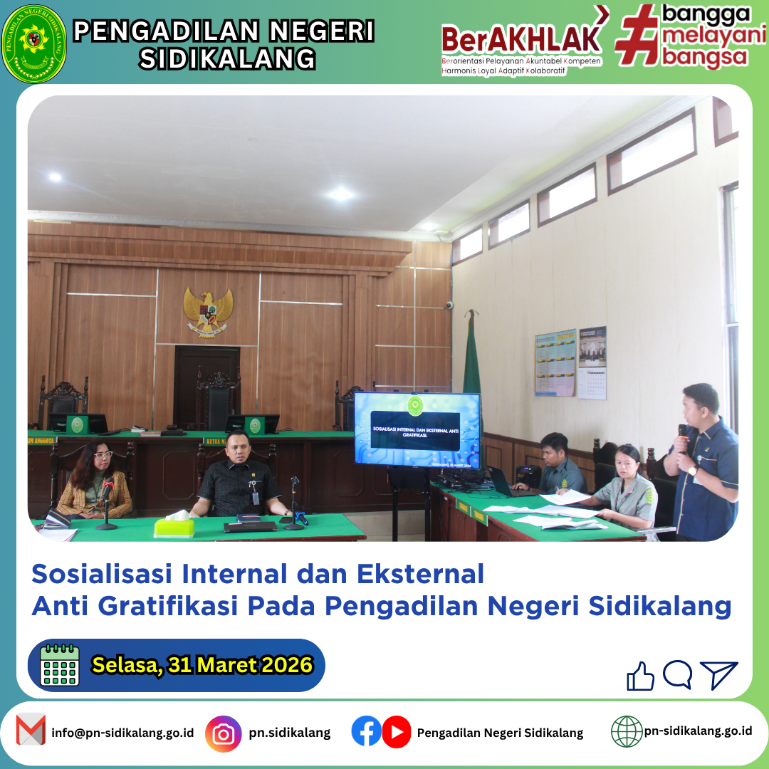 Sosialisasi Internal dan Eksternal Terkait Upaya Pencegahan Gratifikasi